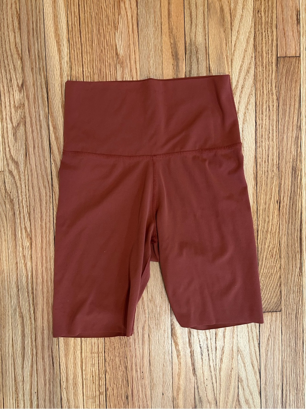 Nike Dri-FIT Yoga shorts in Rust Orange